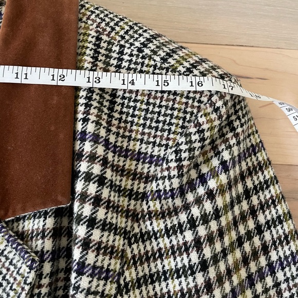 Vintage Plaid Wool Blazer Made In France - Picture 9 of 9